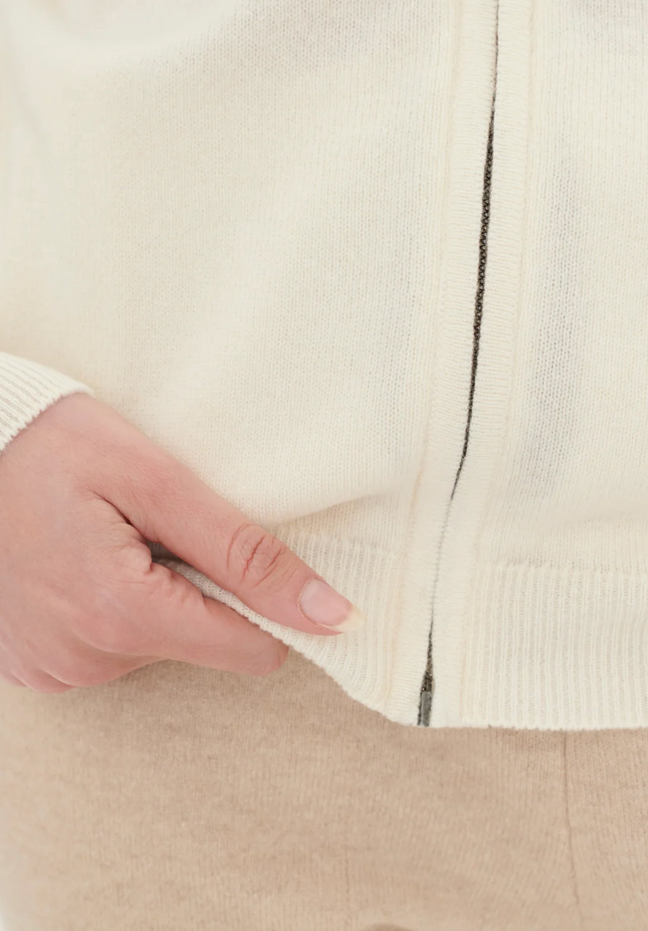 SNOW MERINO CARDIGAN