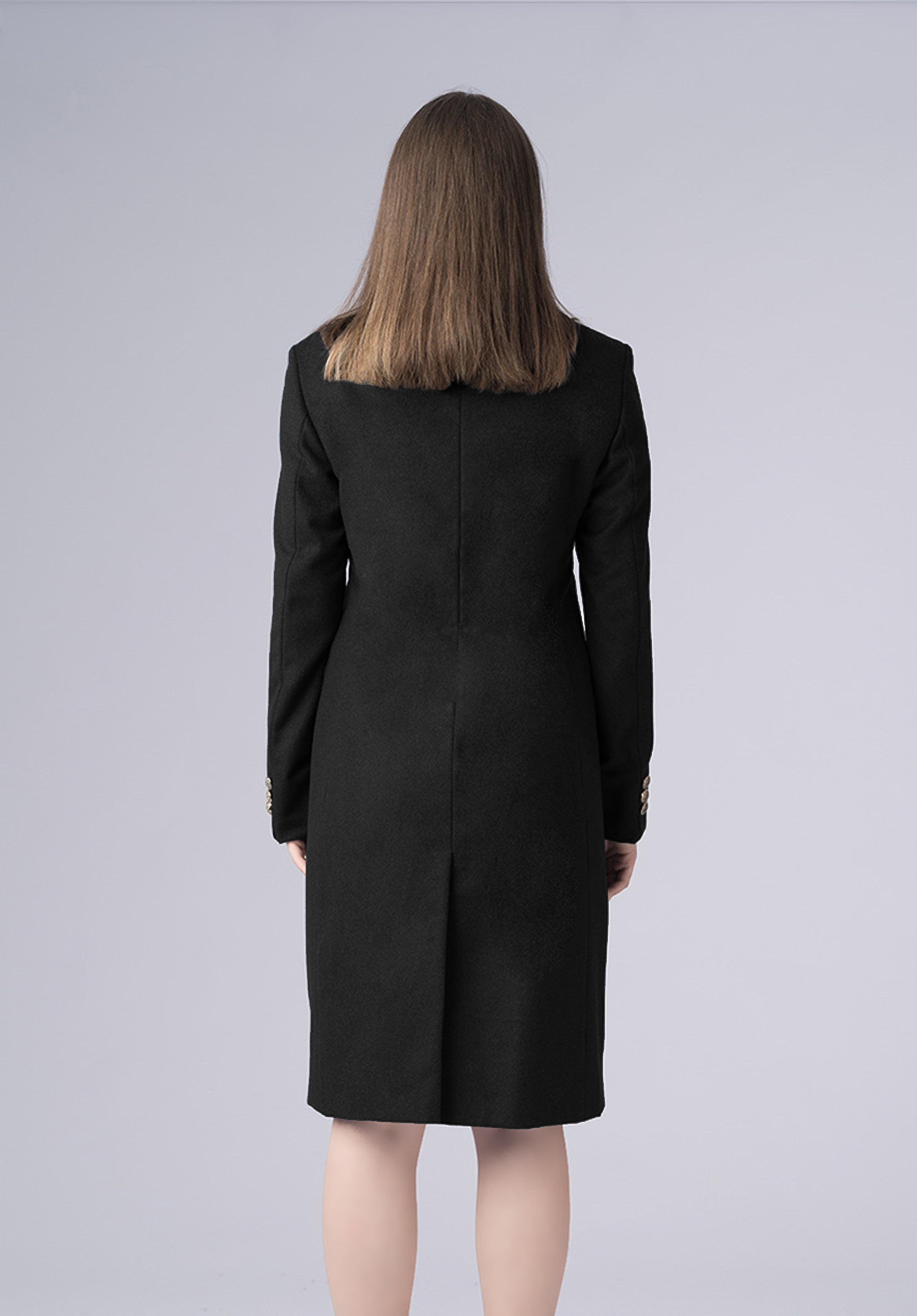 cashmere straight dress-coat
