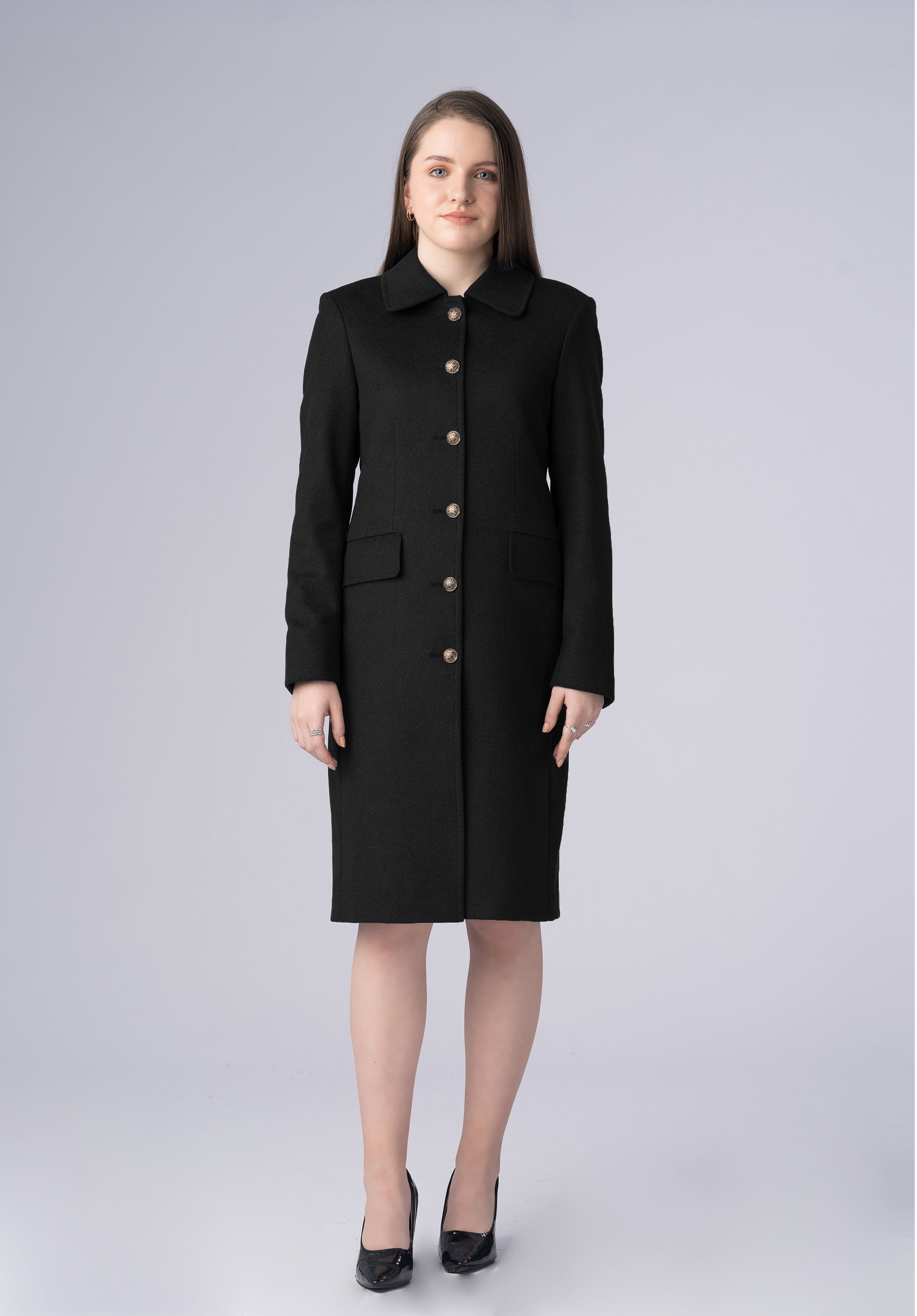 cashmere straight dress-coat