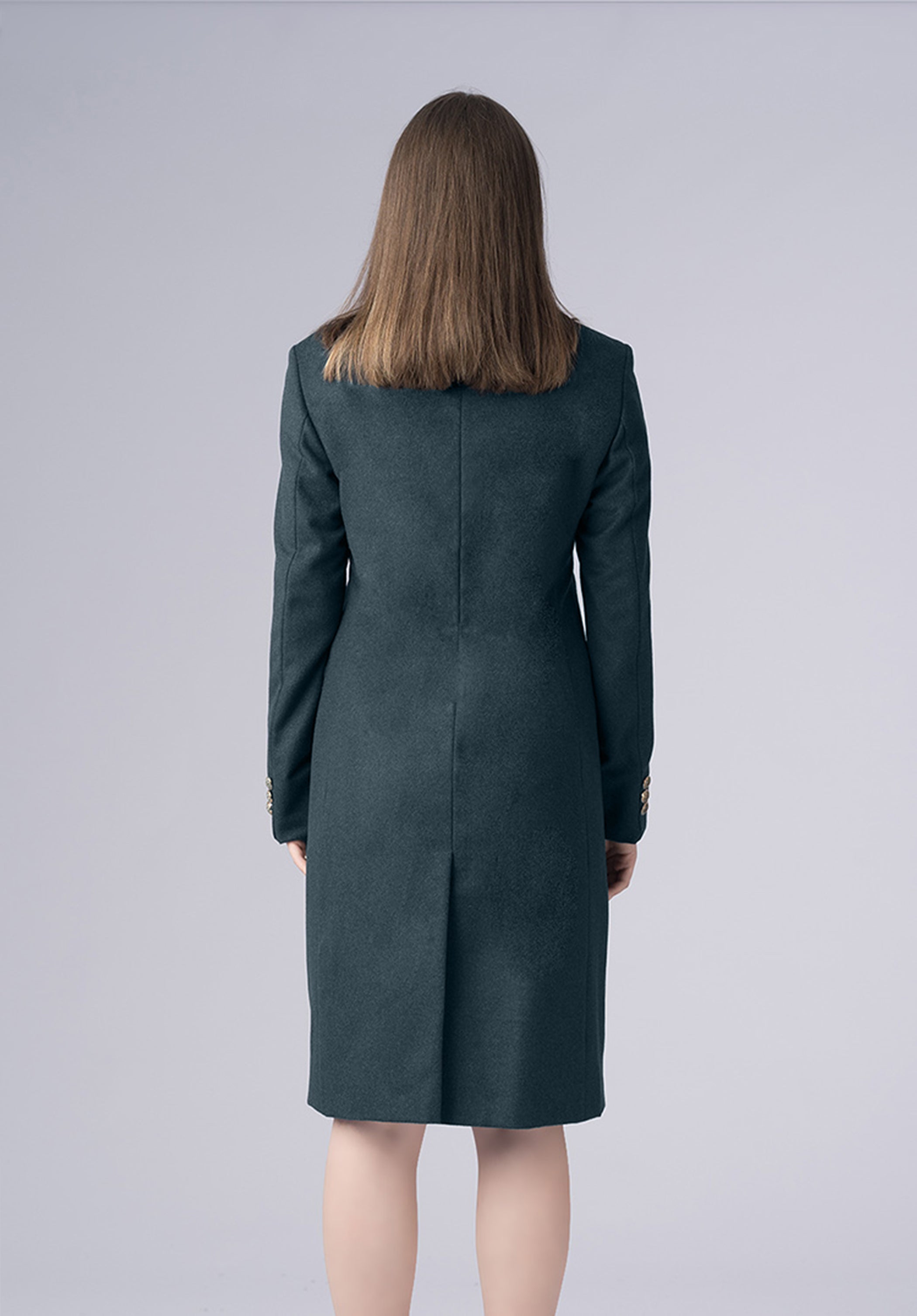 cashmere straight dress-coat
