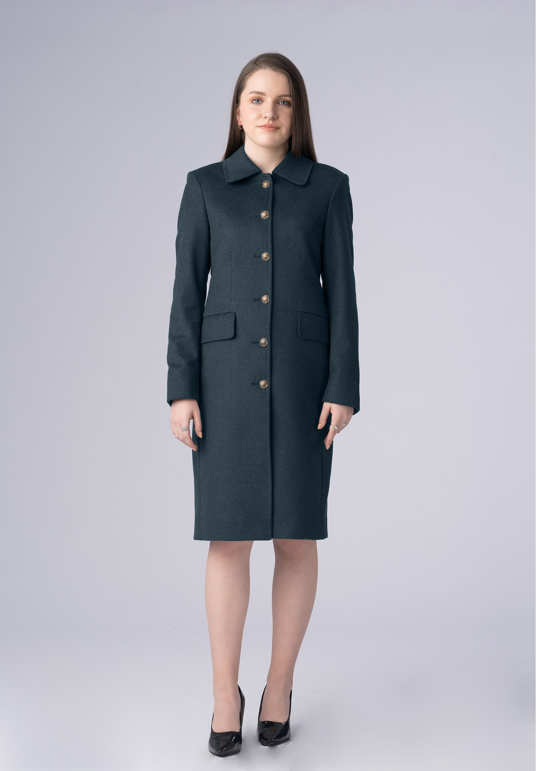 cashmere straight dress-coat