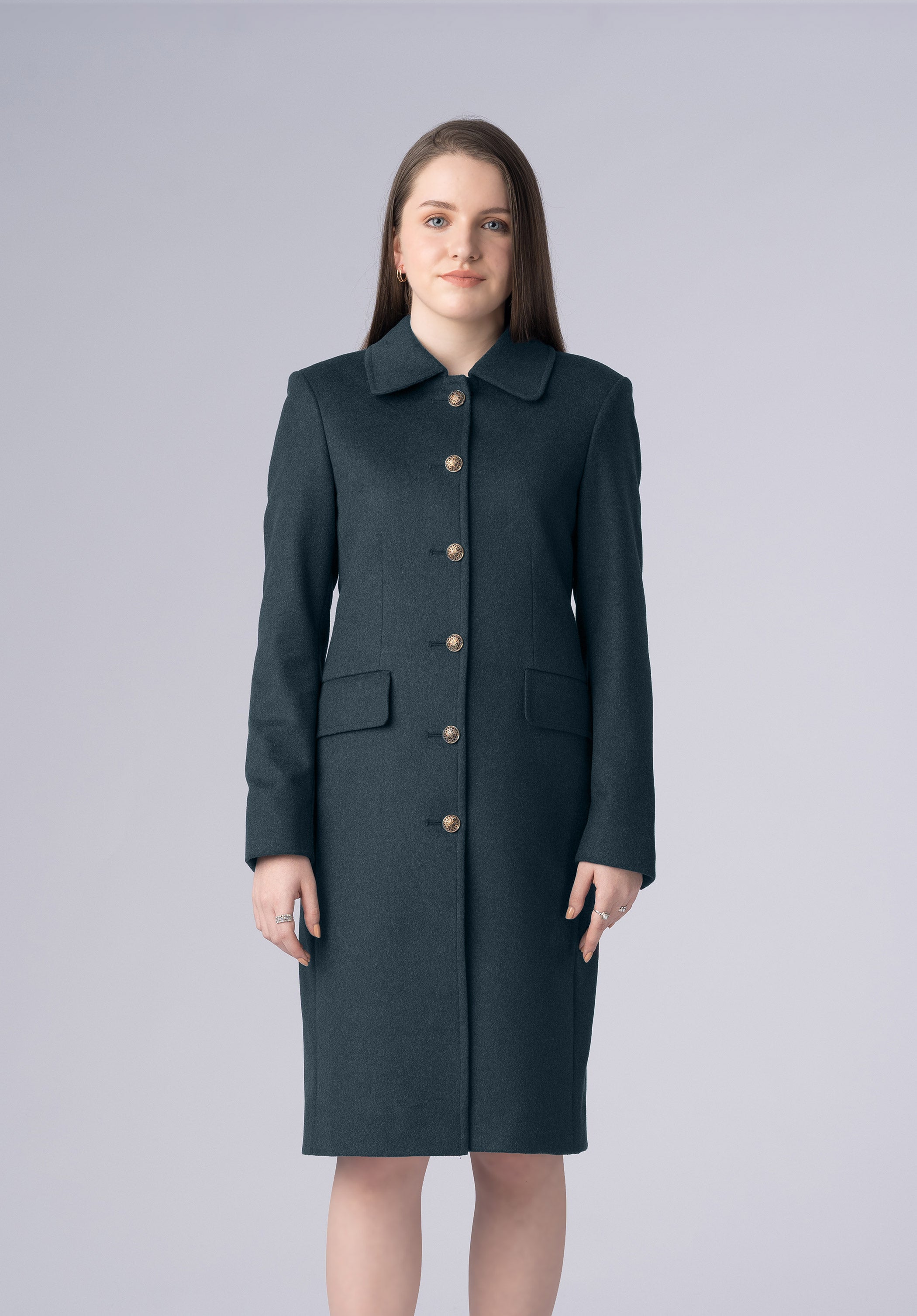 cashmere straight dress-coat