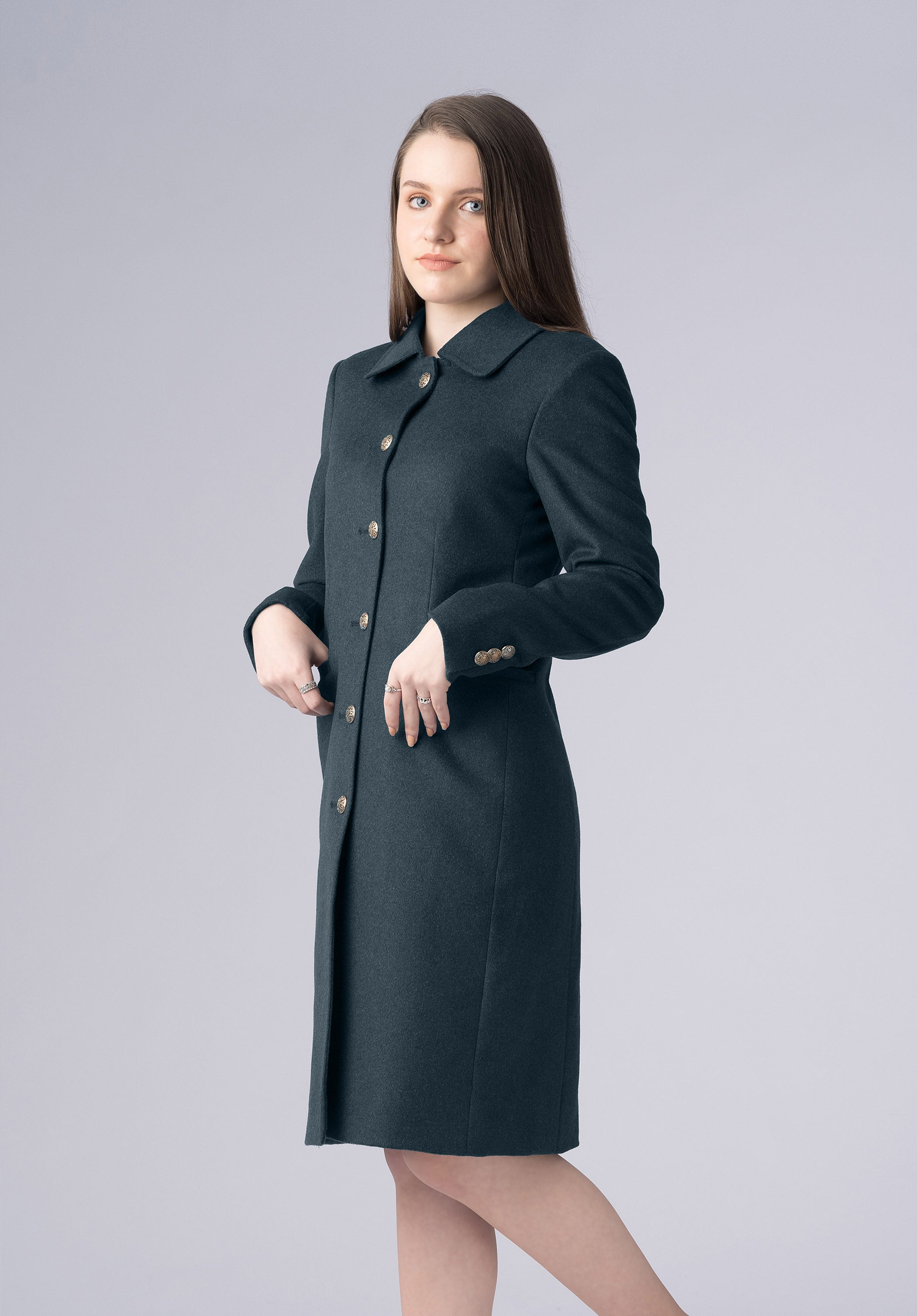 cashmere straight dress-coat