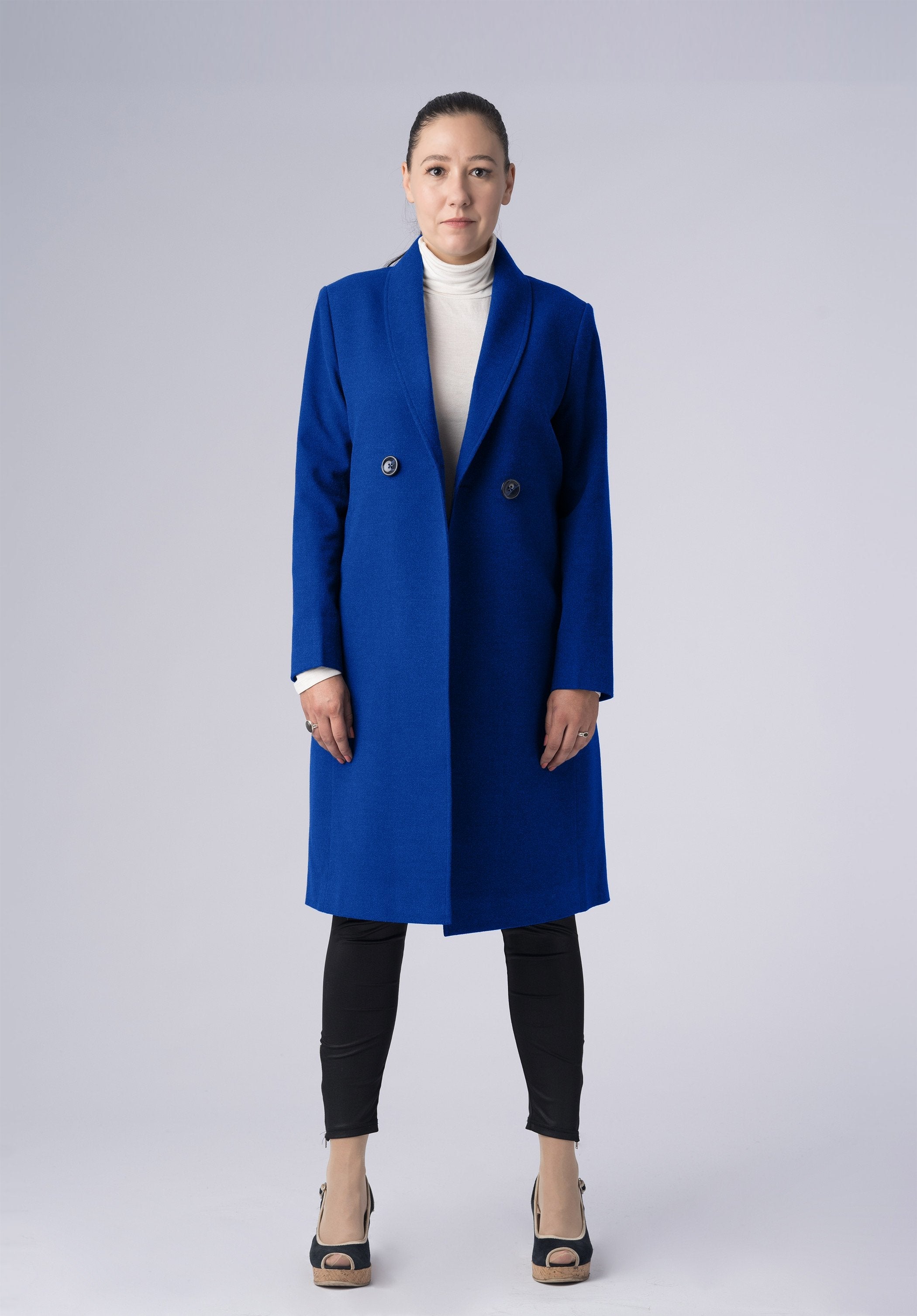 woolen double breasted-coat