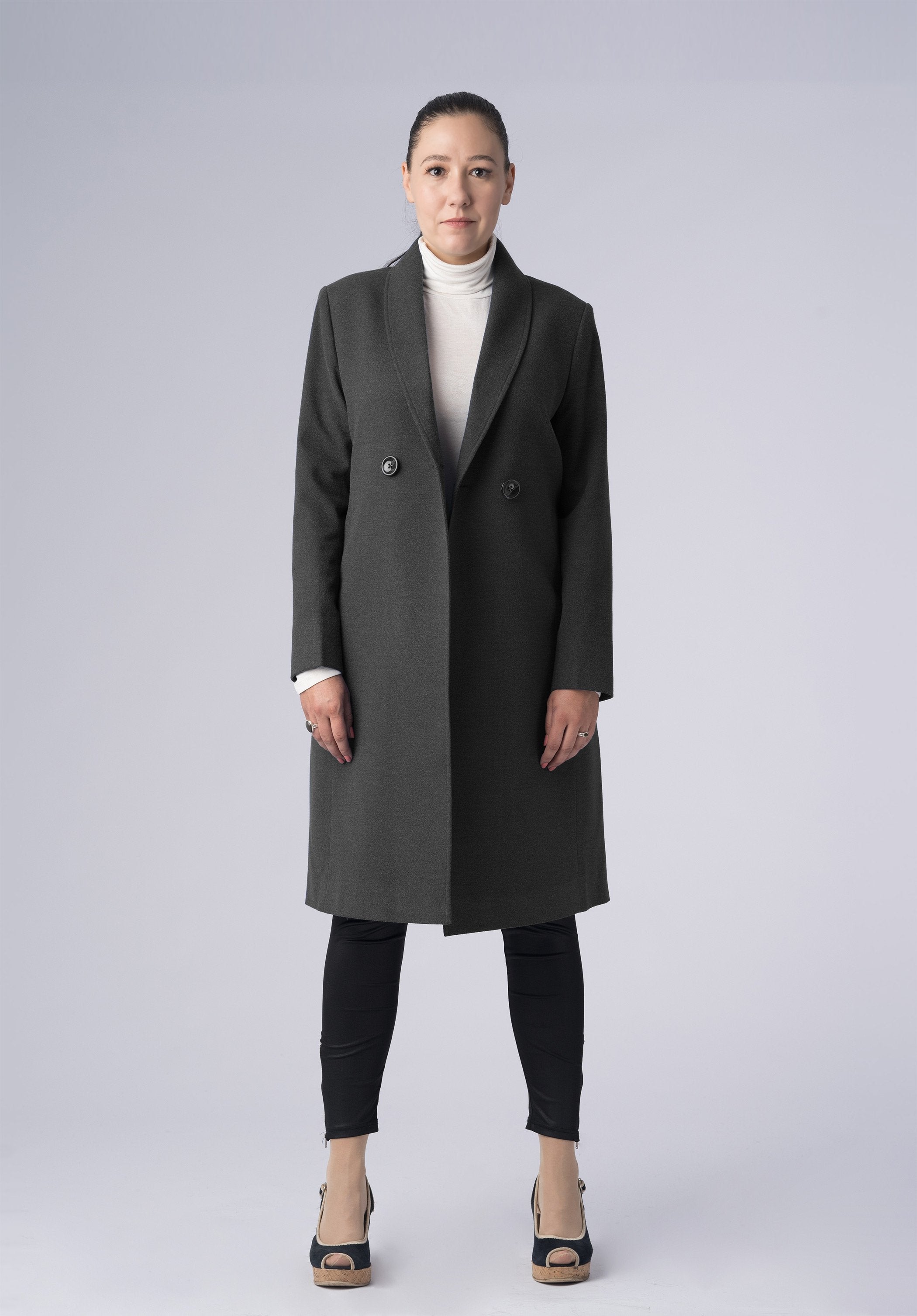 woolen double breasted-coat