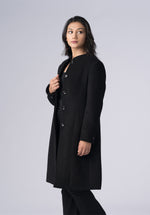 Load image into Gallery viewer, cashmere belted wrap-coat
