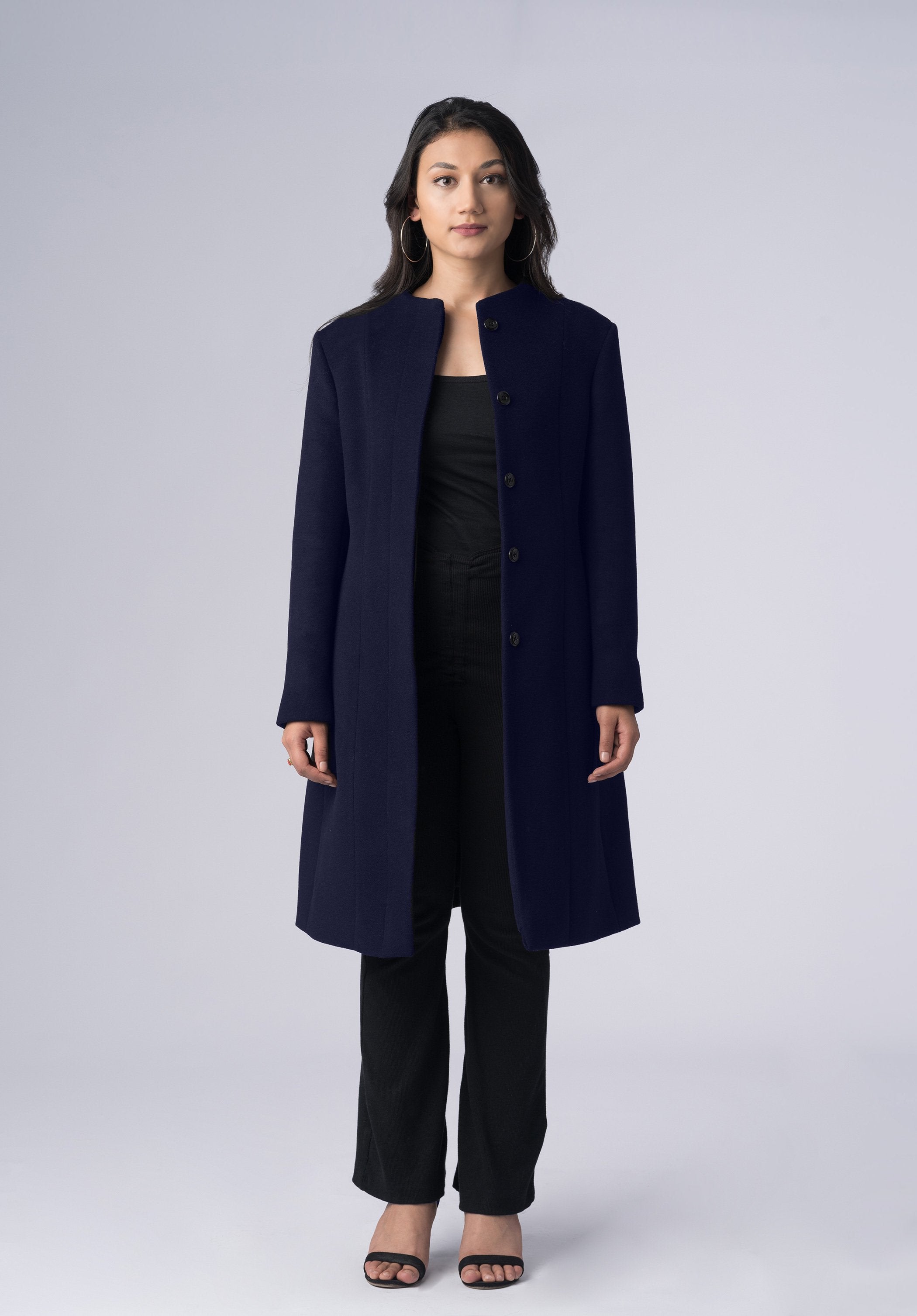 cashmere belted wrap-coat