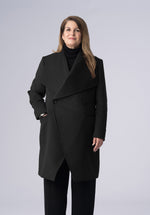 Load image into Gallery viewer, cashmere double breasted wrap-coat
