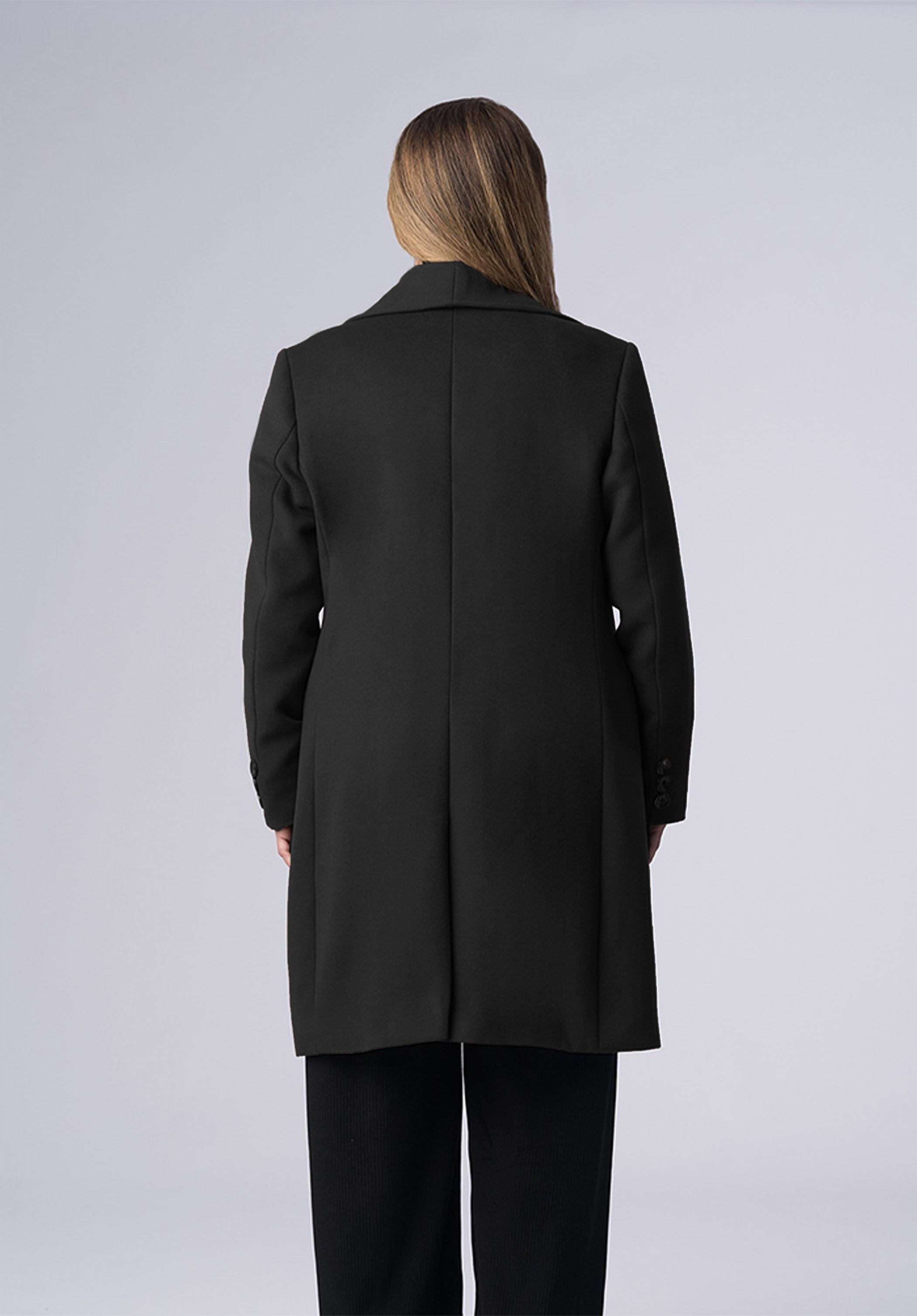 cashmere double breasted wrap-coat