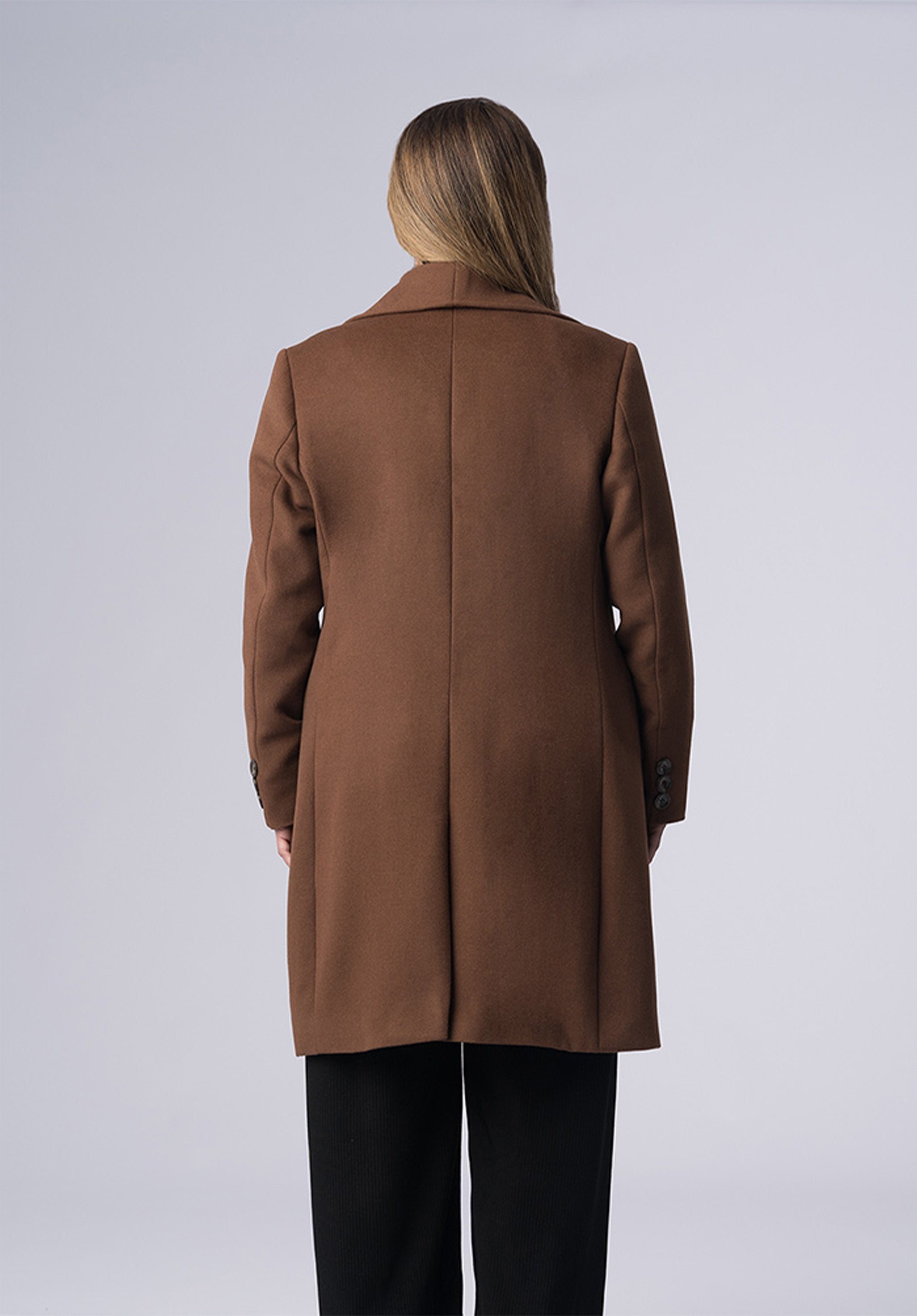 cashmere double breasted wrap-coat