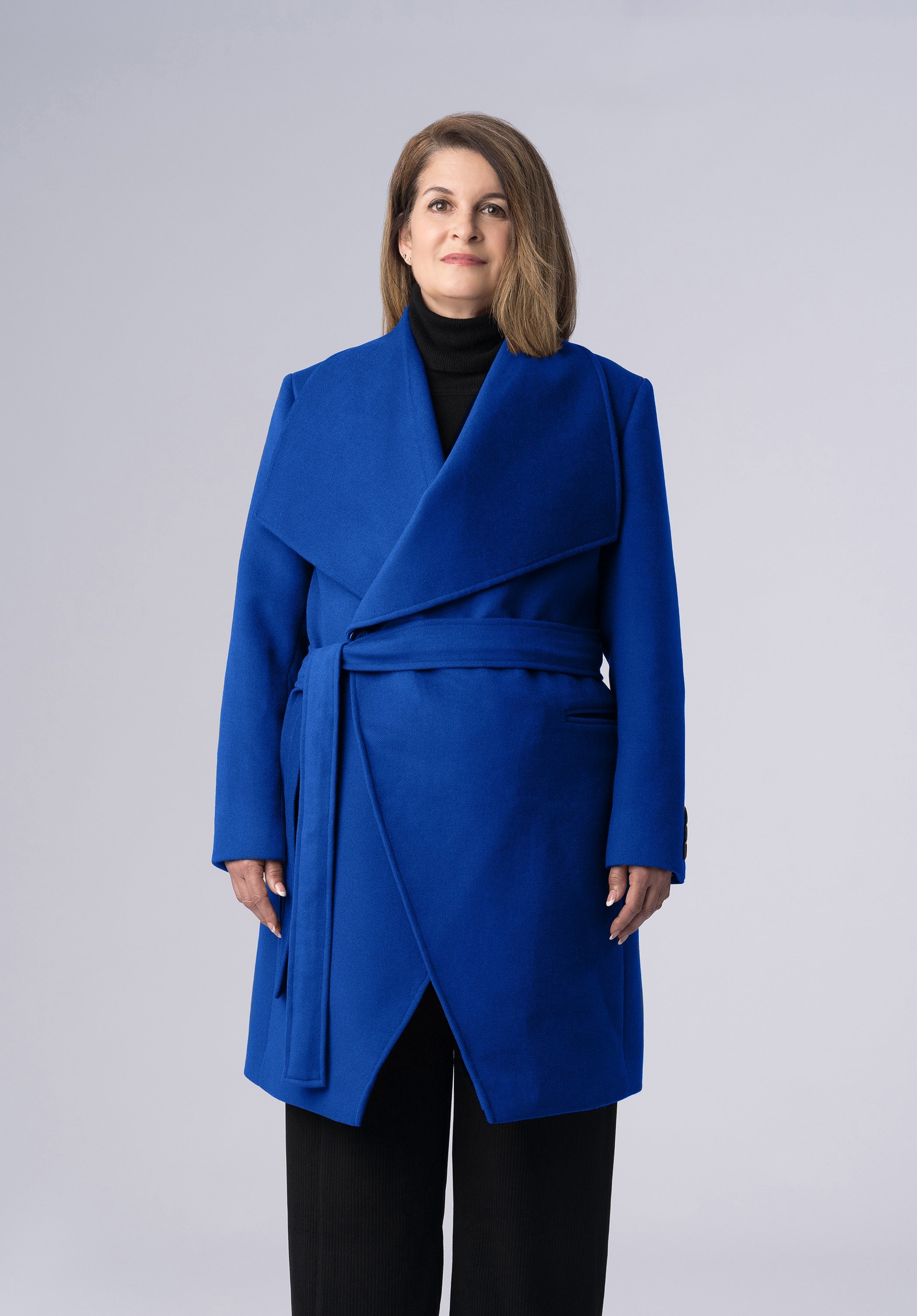 cashmere double breasted wrap-coat
