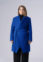 Load image into Gallery viewer, cashmere double breasted wrap-coat
