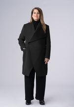 Load image into Gallery viewer, cashmere double breasted wrap-coat
