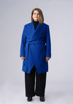 Load image into Gallery viewer, cashmere double breasted wrap-coat
