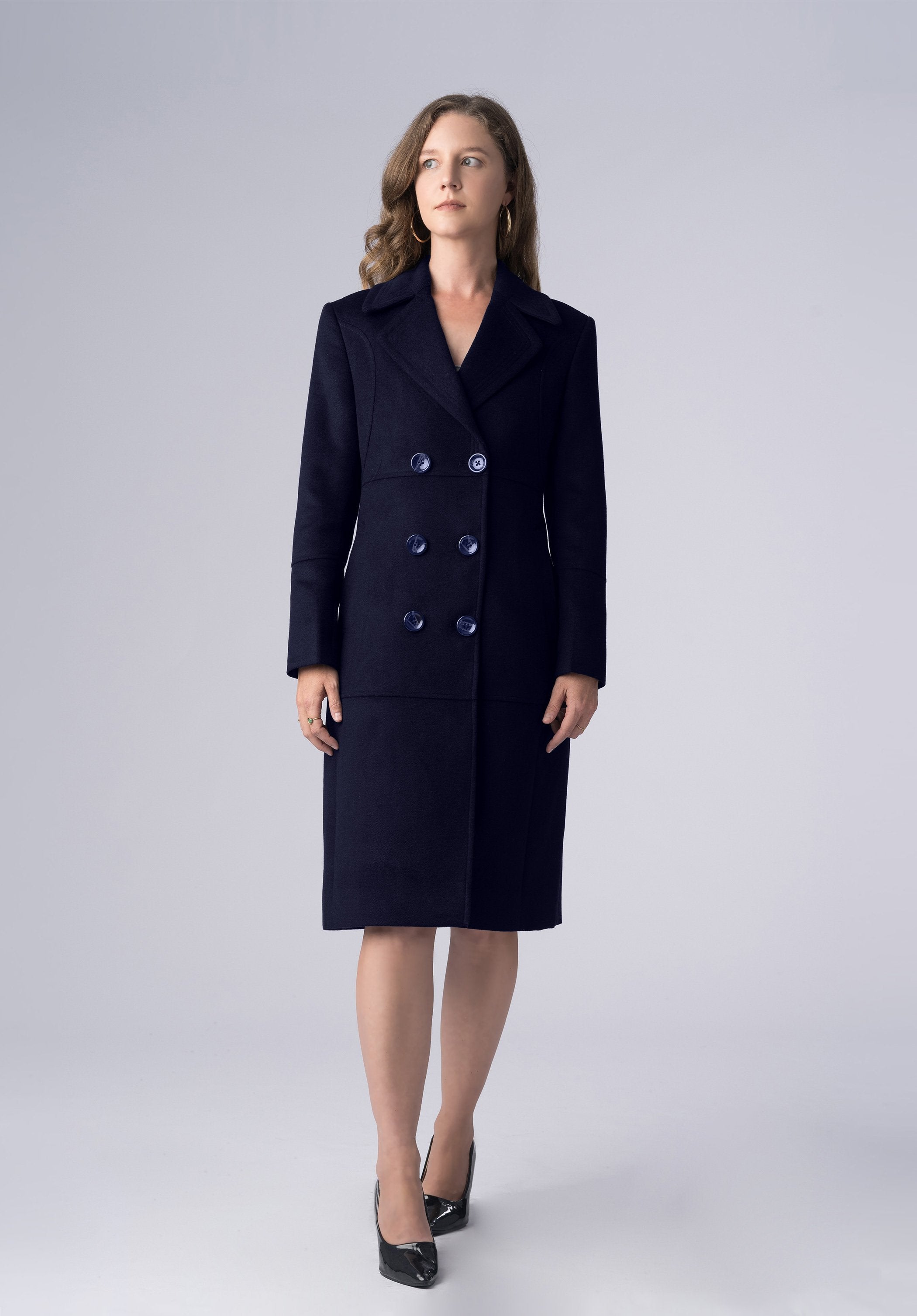 blue wool single breasted-blazer