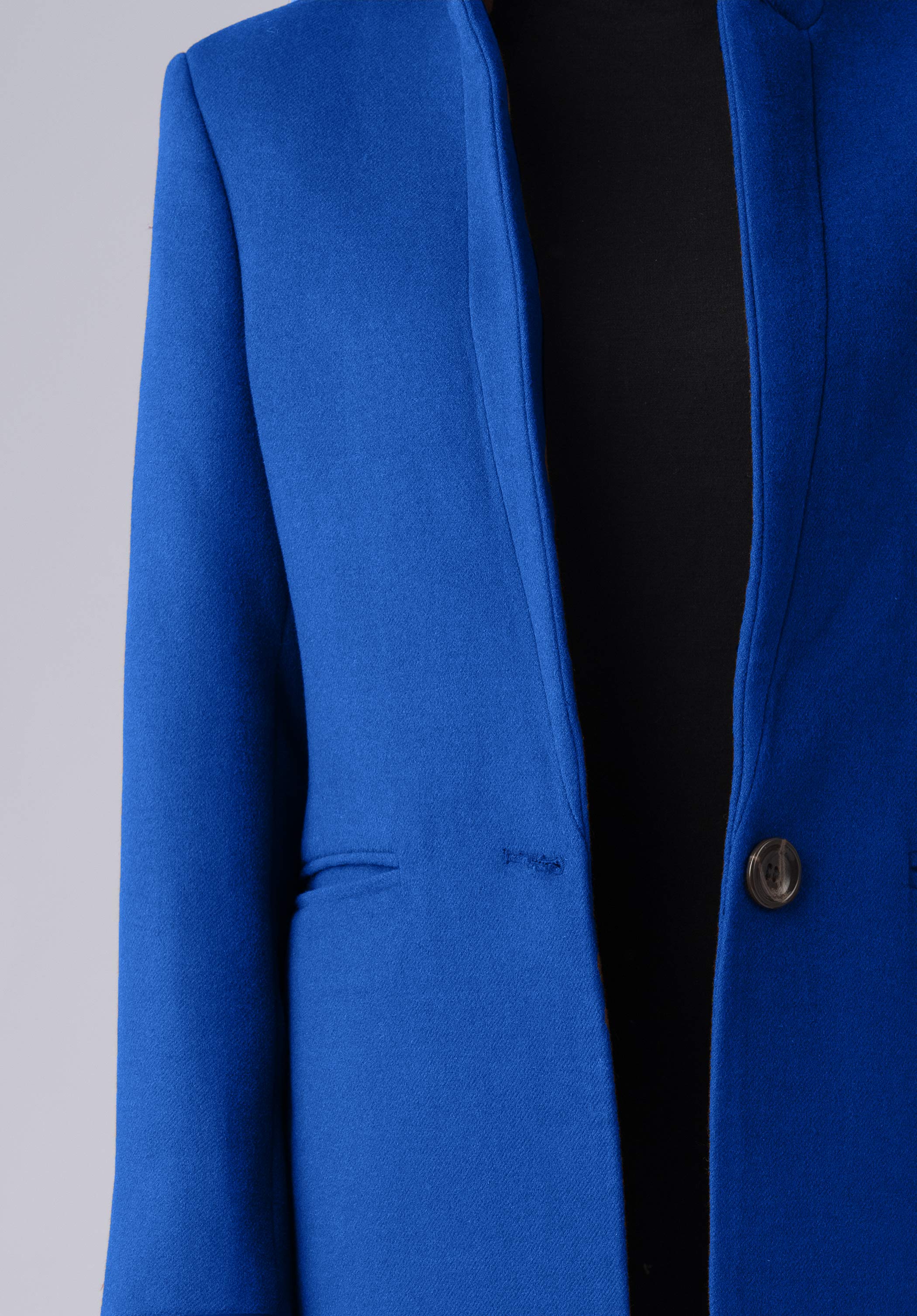 single breasted cashmere brown-blazer