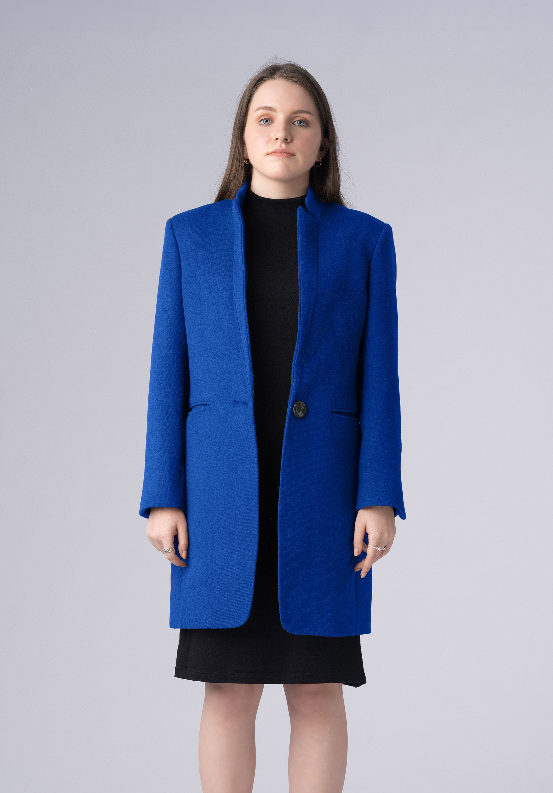 single breasted cashmere brown-blazer