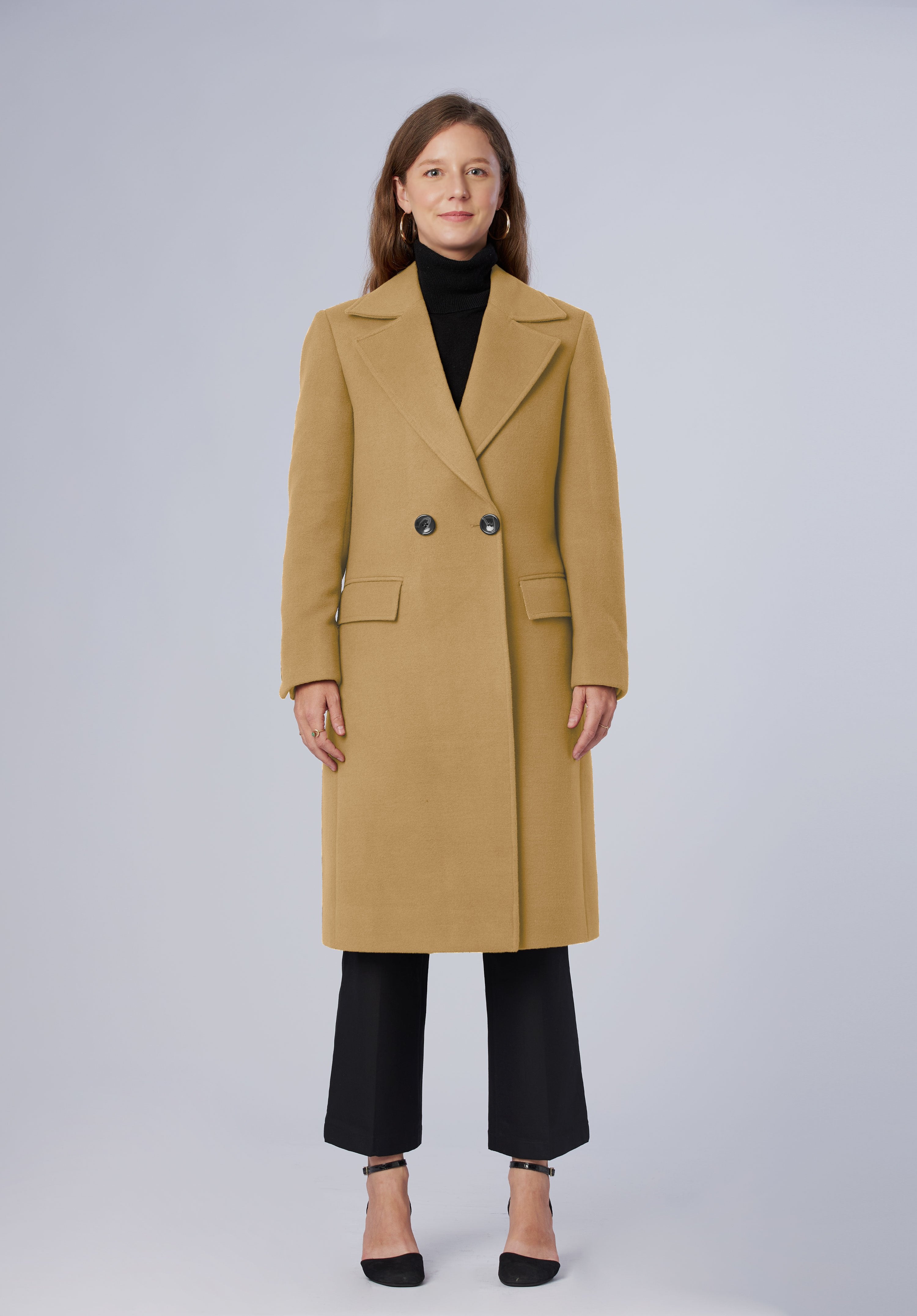 double breasted-longcoat-women