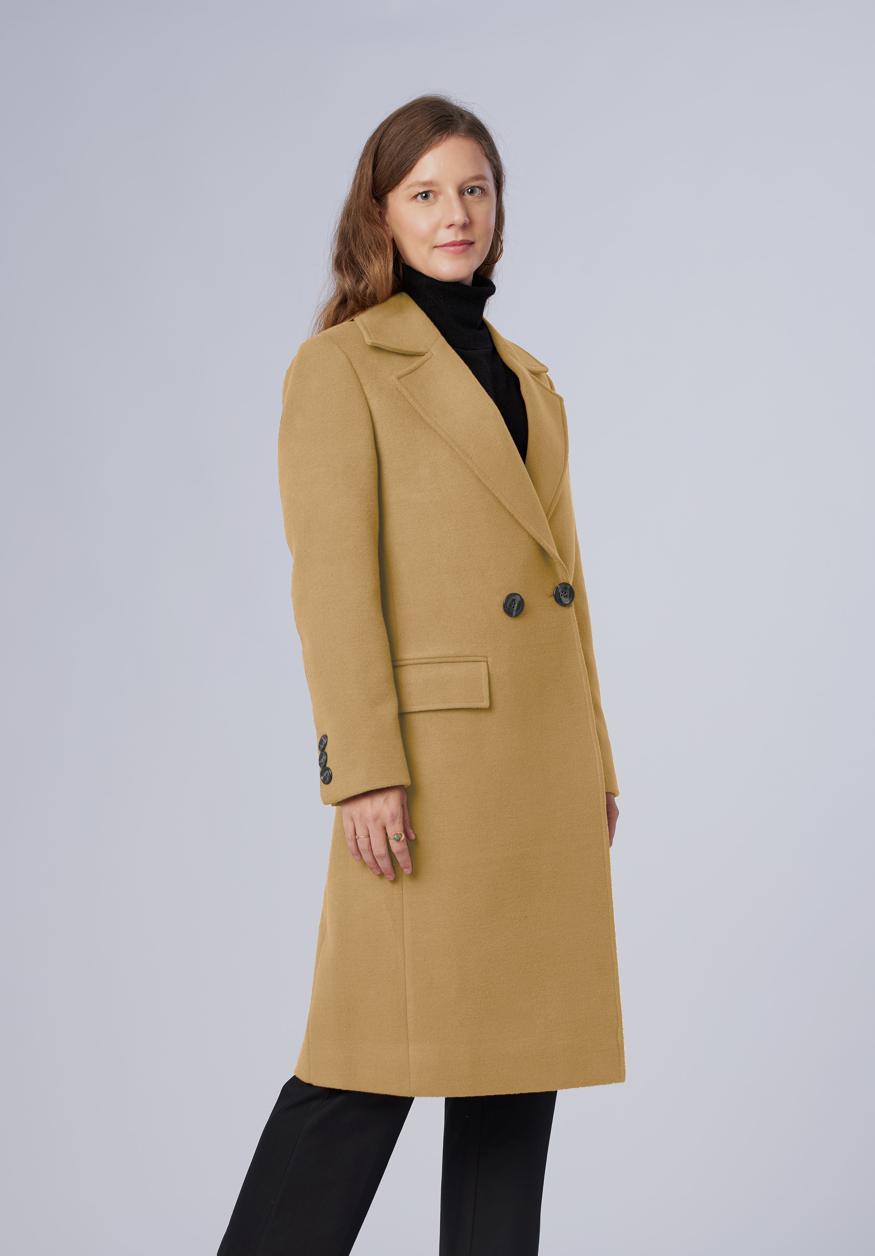 double breasted-longcoat-women
