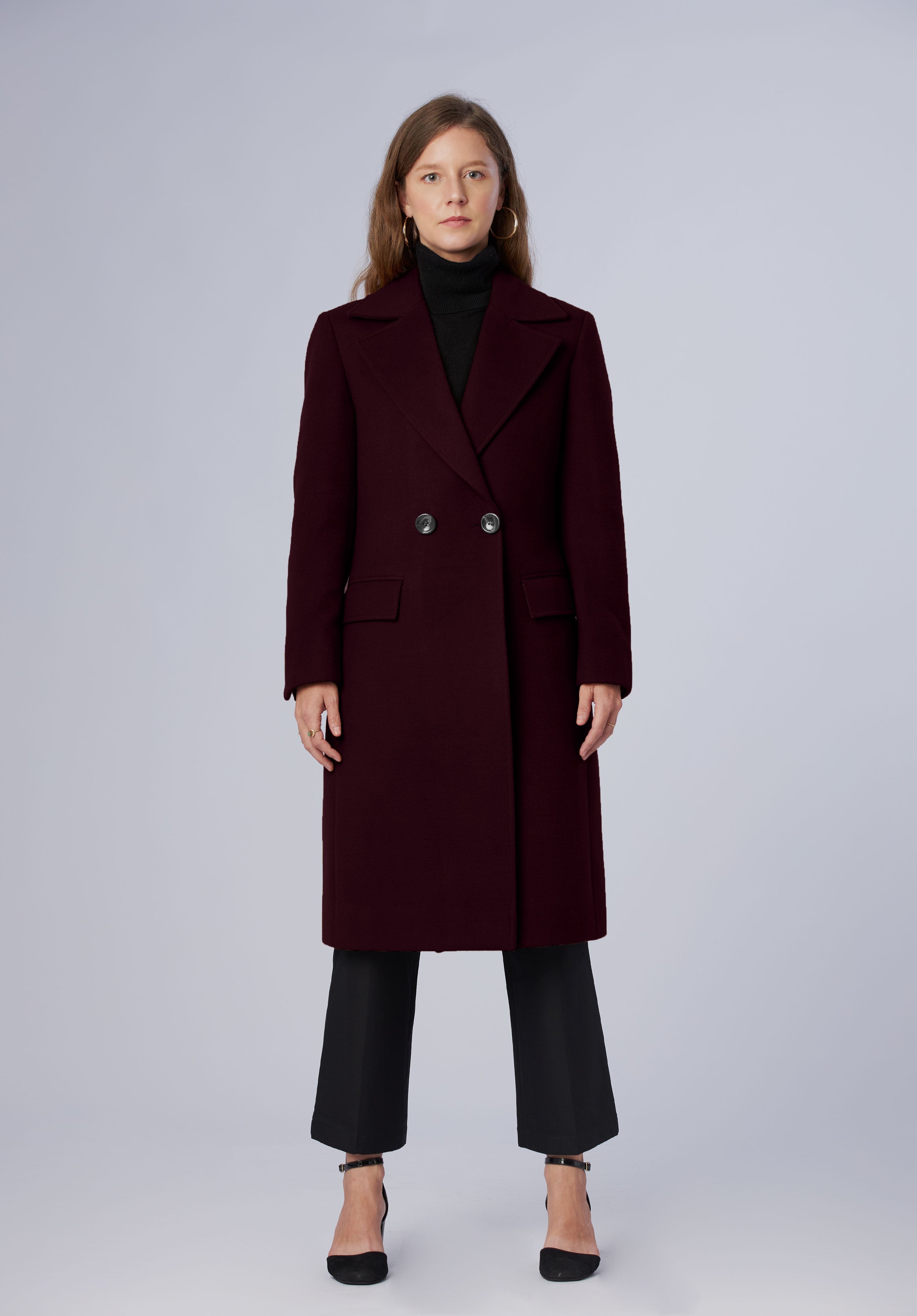 double breasted-longcoat-women