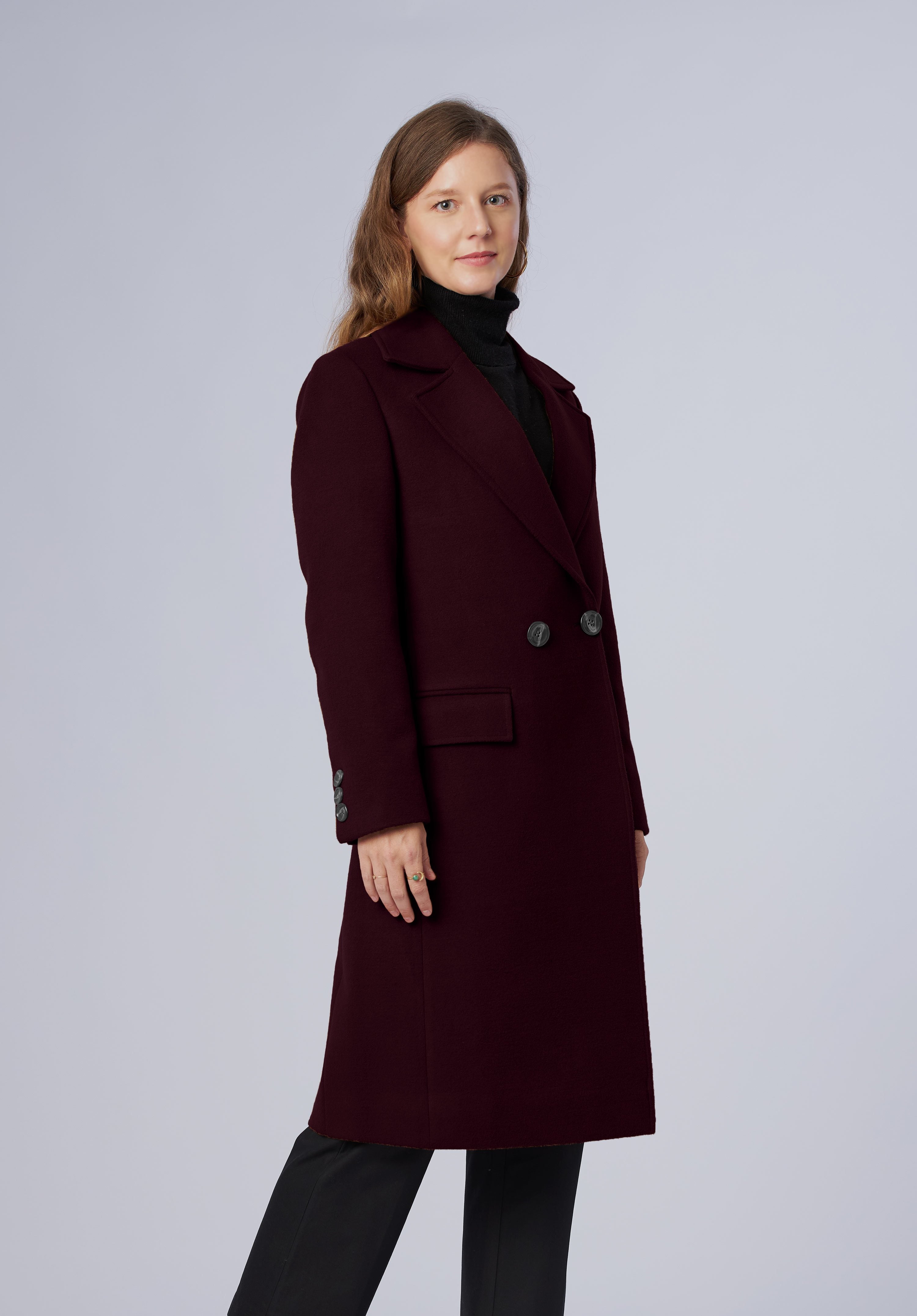 double breasted-longcoat-women