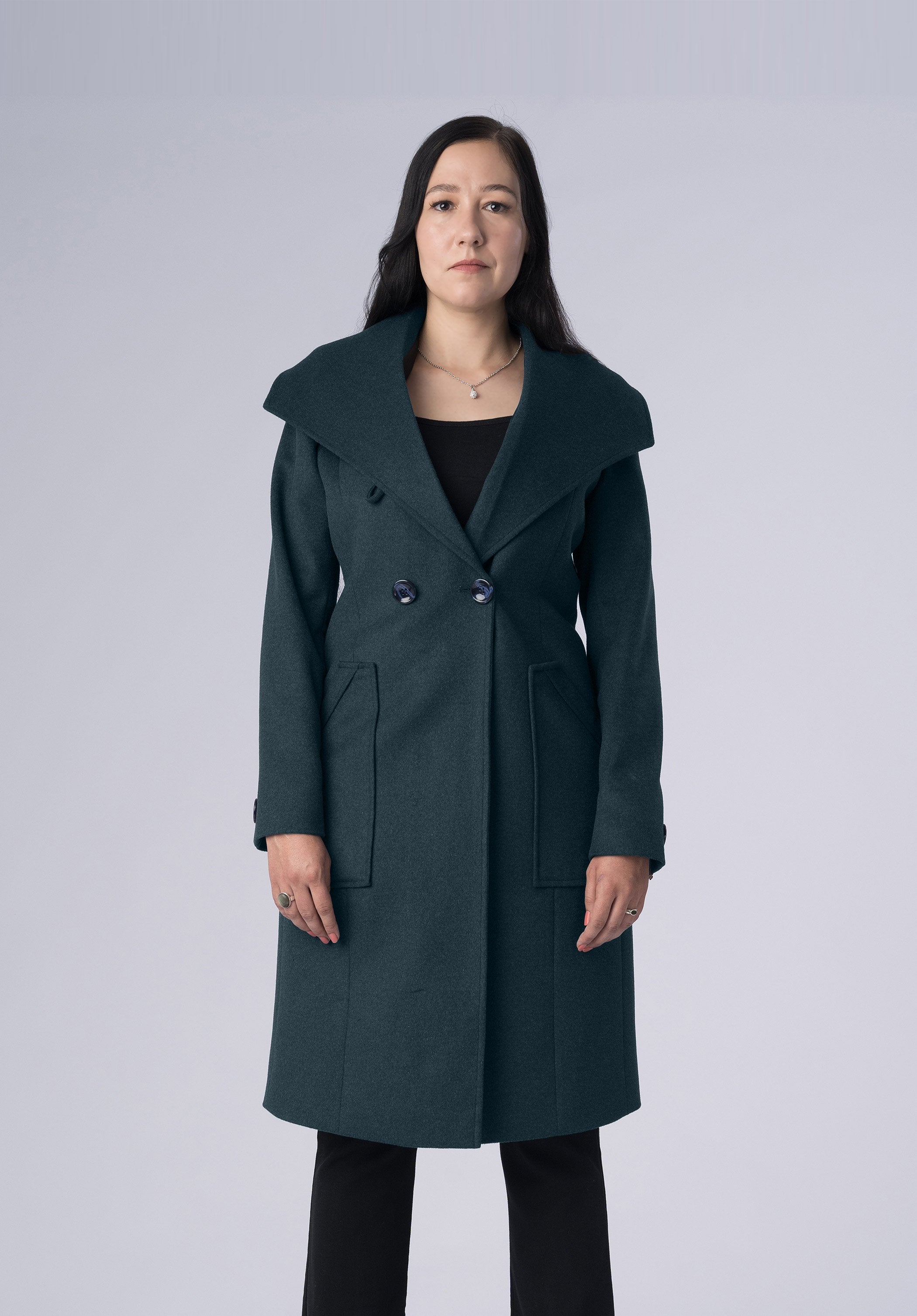 cashmere single breasted-coat