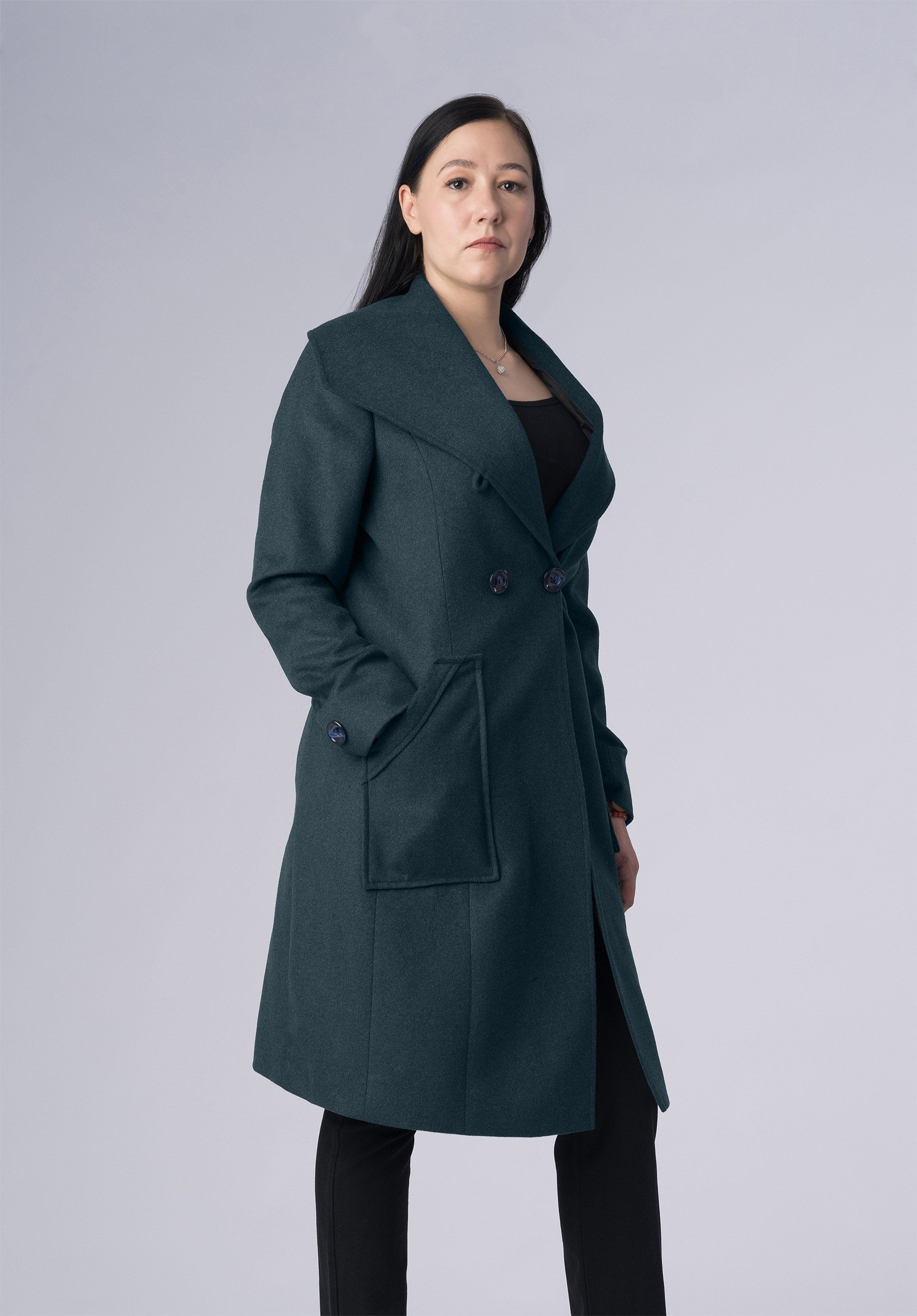 cashmere single breasted-coat