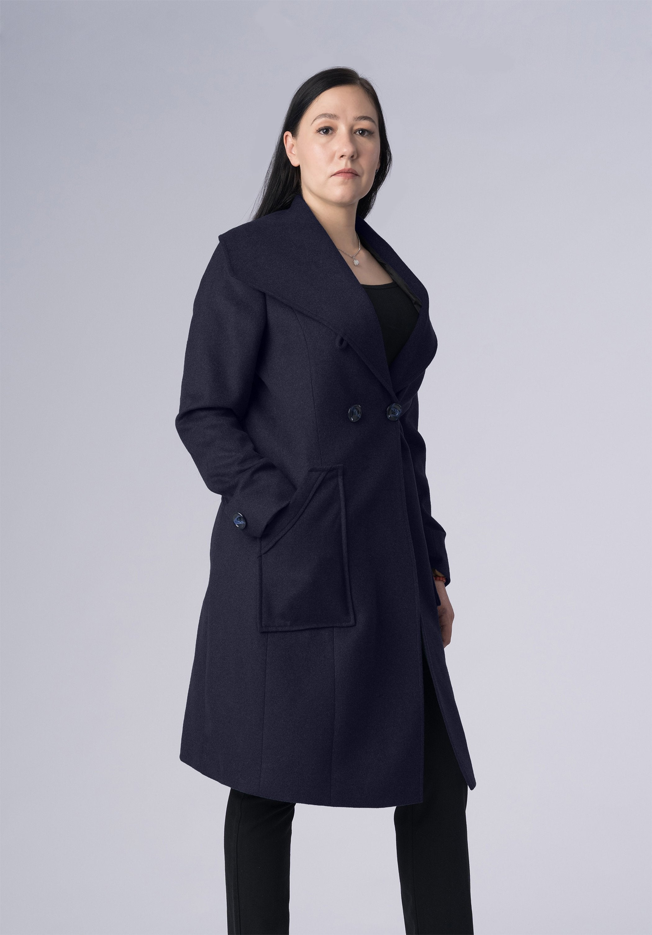 cashmere single breasted-coat