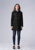 Load image into Gallery viewer, double breasted short woolen- 
coat
