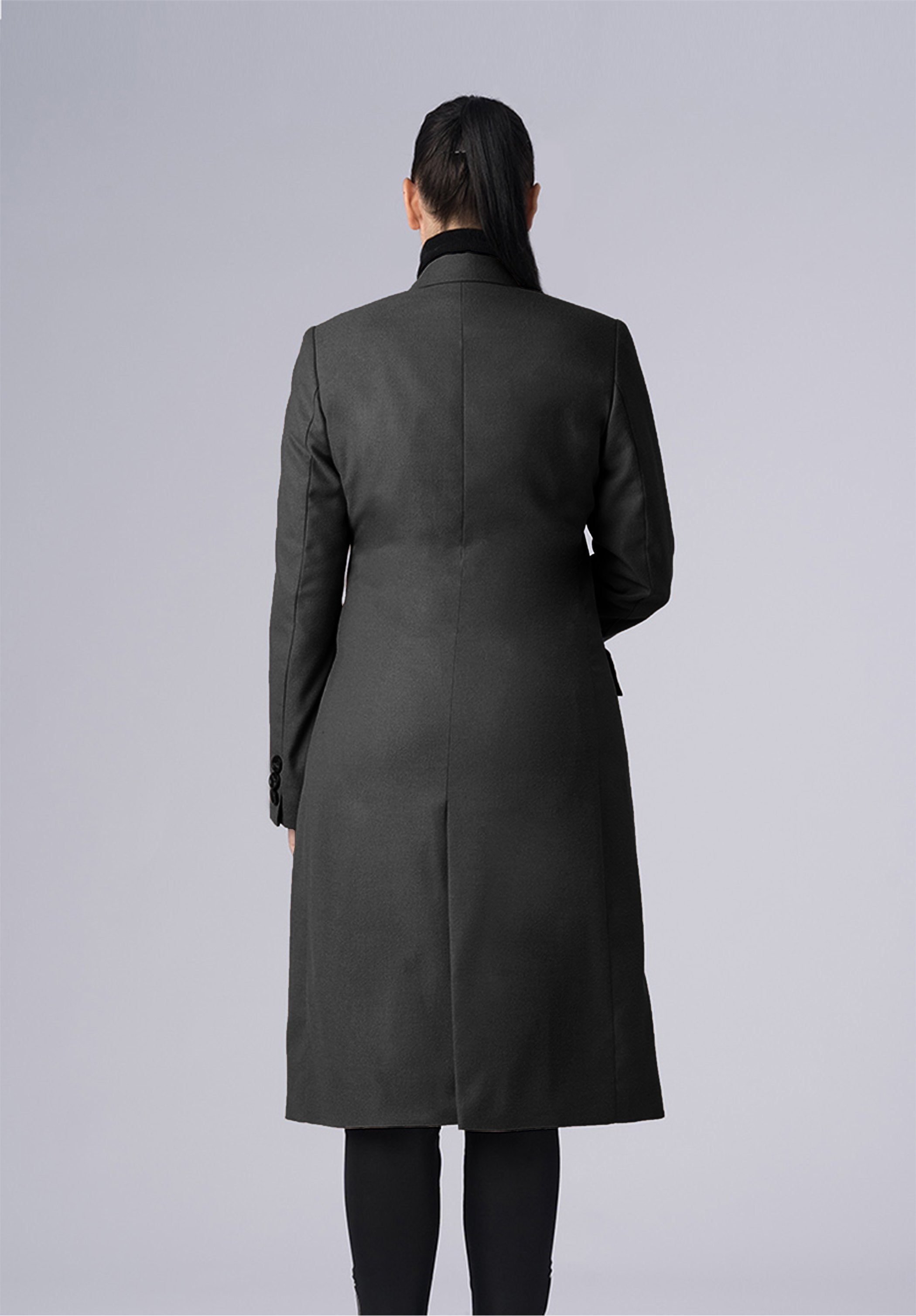 woolen double breasted-coat
