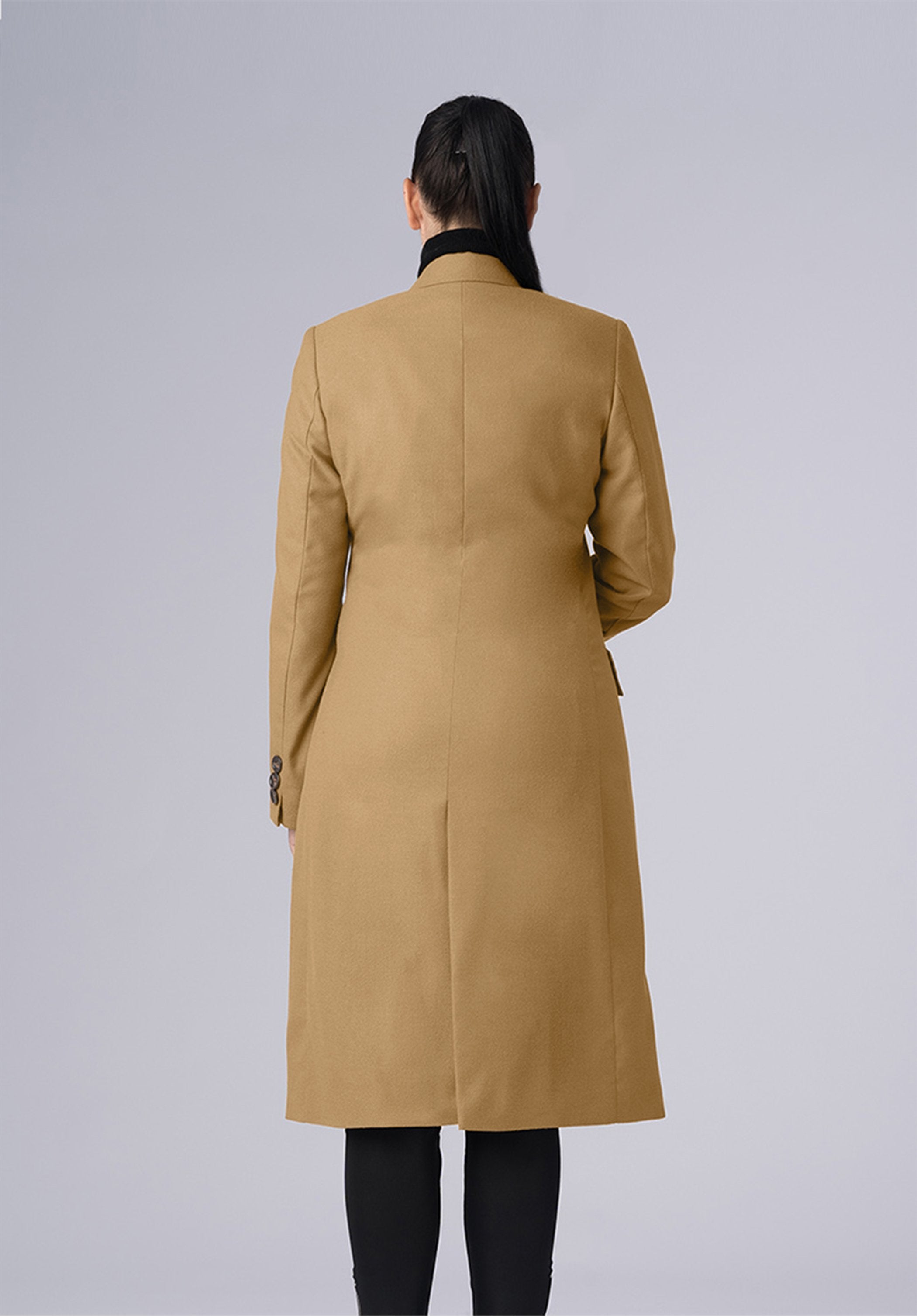 woolen double breasted-coat
