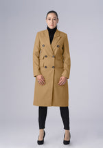 Load image into Gallery viewer, woolen double breasted-coat


