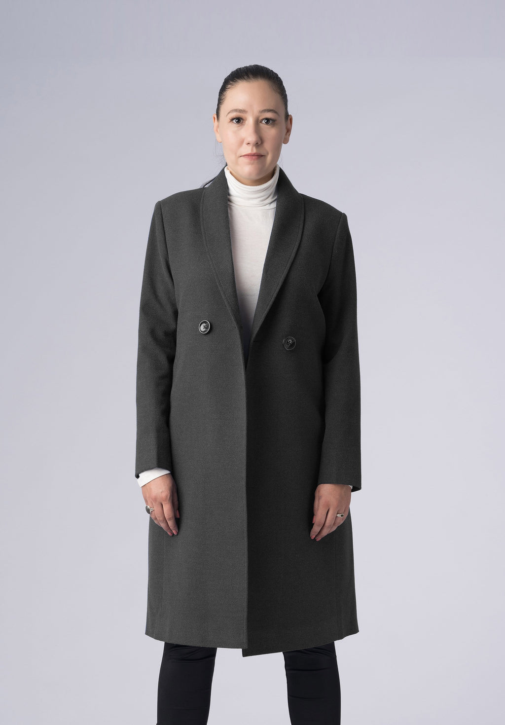 woolen double breasted-coat