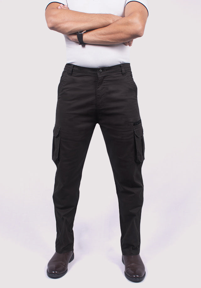 ACHROMATIC TWILL CARGO PANTS
