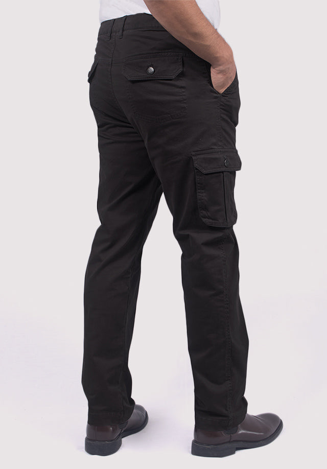ACHROMATIC TWILL CARGO PANTS